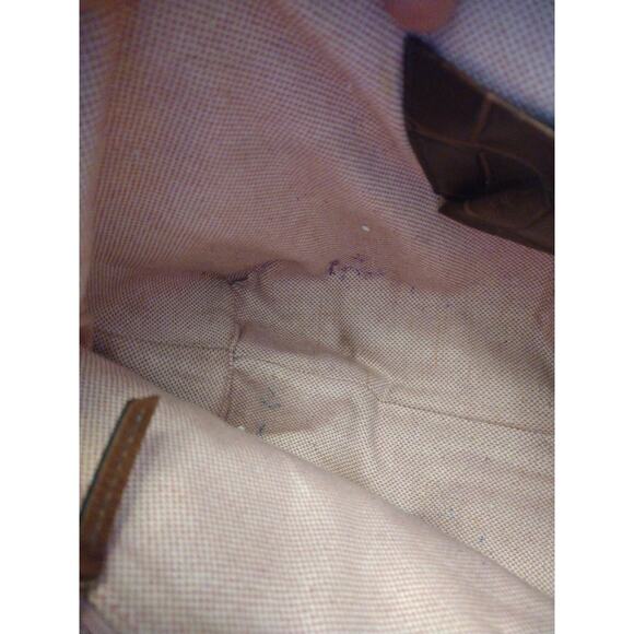 Matching Dooney & Bourke Croc Embossed Cognac Leather Med Cinzia Bag & Wallet - Picture 12 of 13